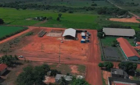 Vista aérea do espaço do evento em Jacaré Valente
